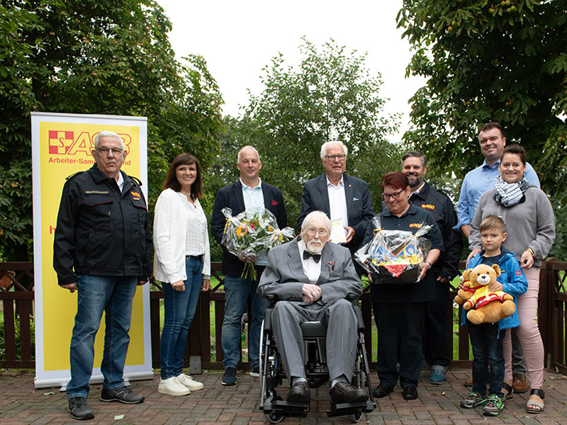 Samariter Herbert Kühn für 70 Jahre ASB-Mitgliedschaft geehrt