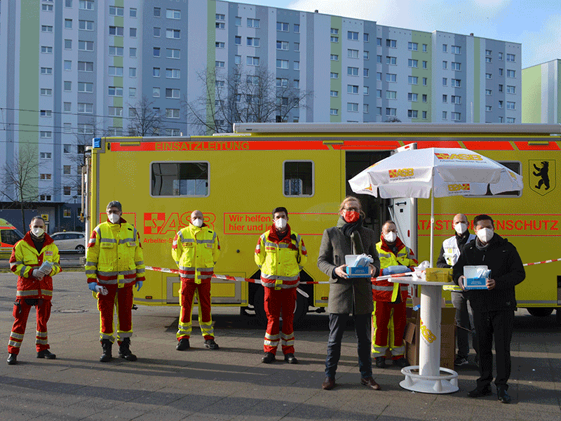 OP-Maskenausgabe in Berlin-Lichtenberg gestartet