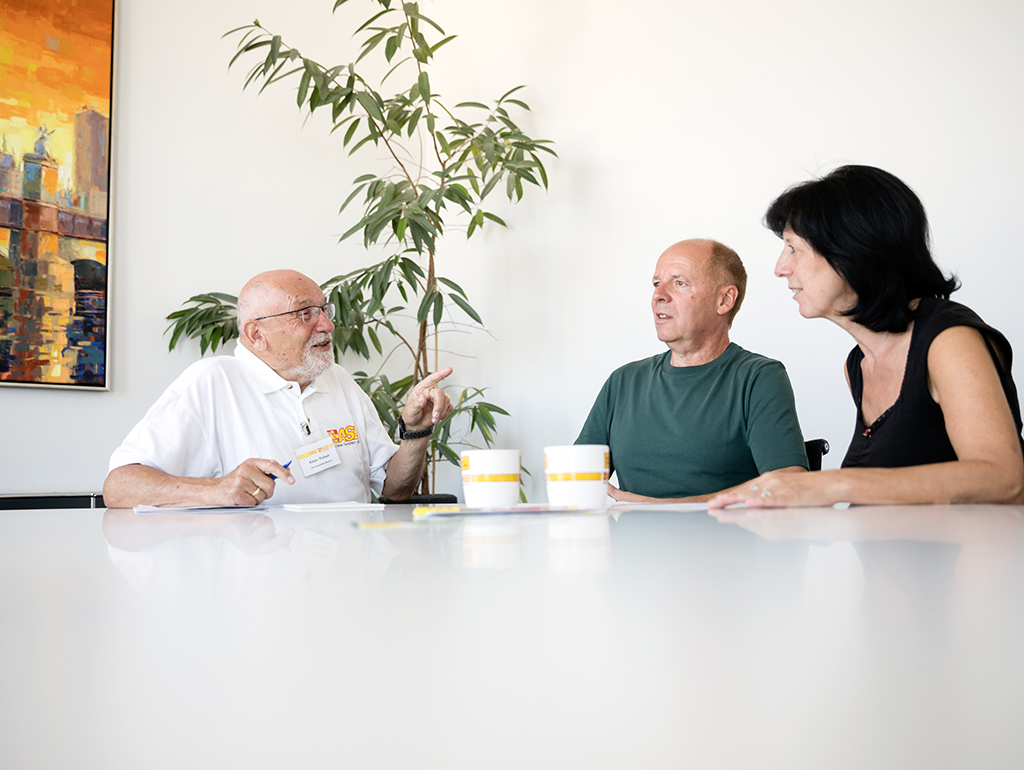 Patientenverfügungsberater mit zwei Klienten