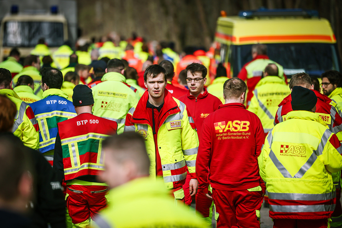 ASB Berlin Übt: 200 Ehrenamtliche. Voller Einsatz. Große Bühne. 