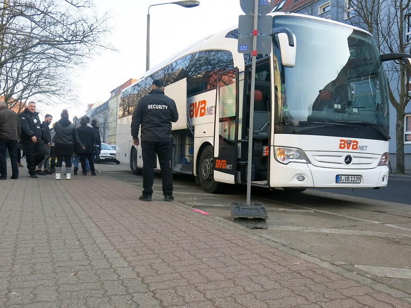 Freizug der ASB-Notunterkunft in der Glienicker Straße
