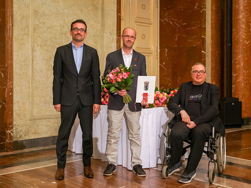 Berliner Ehrennadel für Samariter René Werner